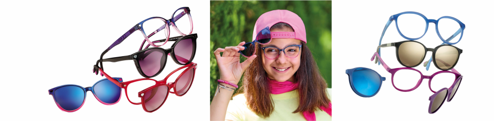 Dětské brýle se slunečním klipem