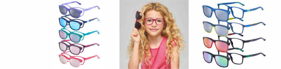 Dětské brýle se slunečním klipem