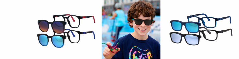 Dětské brýle se slunečním klipem