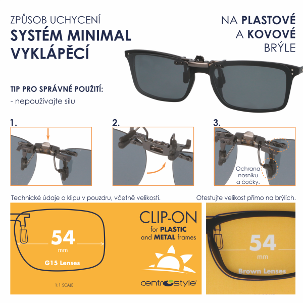 Polarizační klip vyklápěcí vel. 56