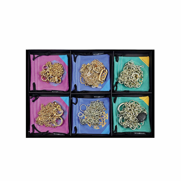 Sada řetízků na brýle Light aluminium z kolekce Airport 6 ks