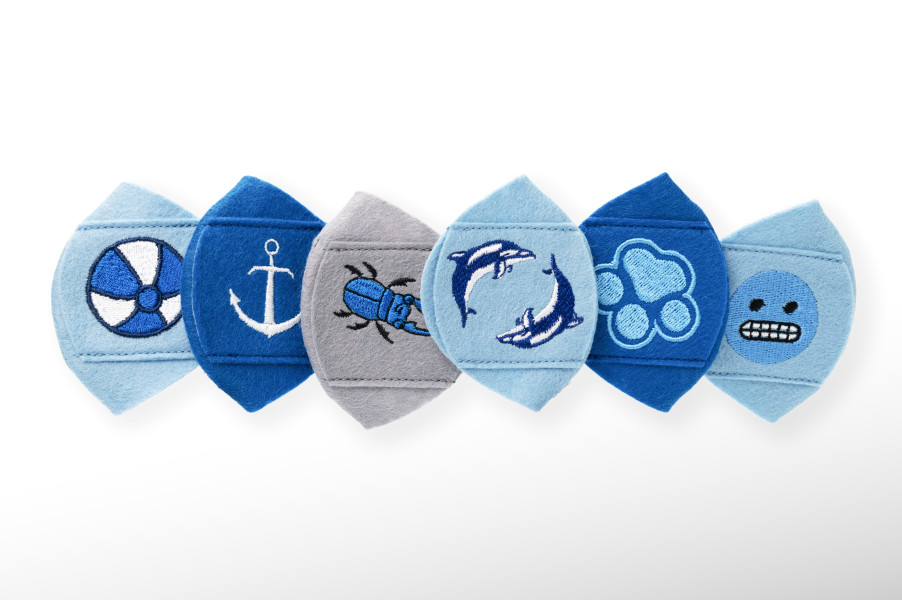 Látkový okluzor s obrázkem levý vel. M