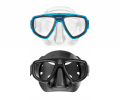 Potápěčská maska se zábrusem titanových čoček