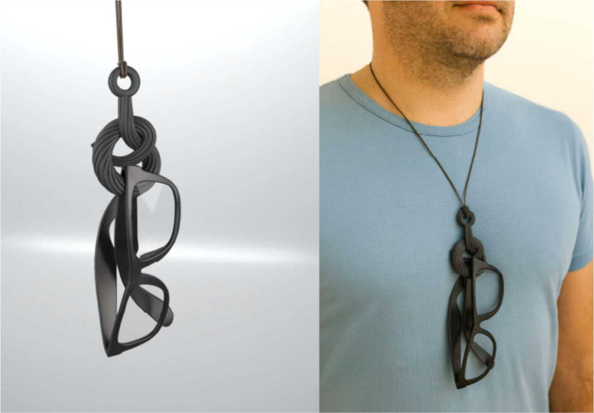 Sada přívěsků na brýle 3D Print z kolekce Airport 6 ks