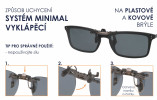 Polarizační klip vyklápěcí vel. 54
