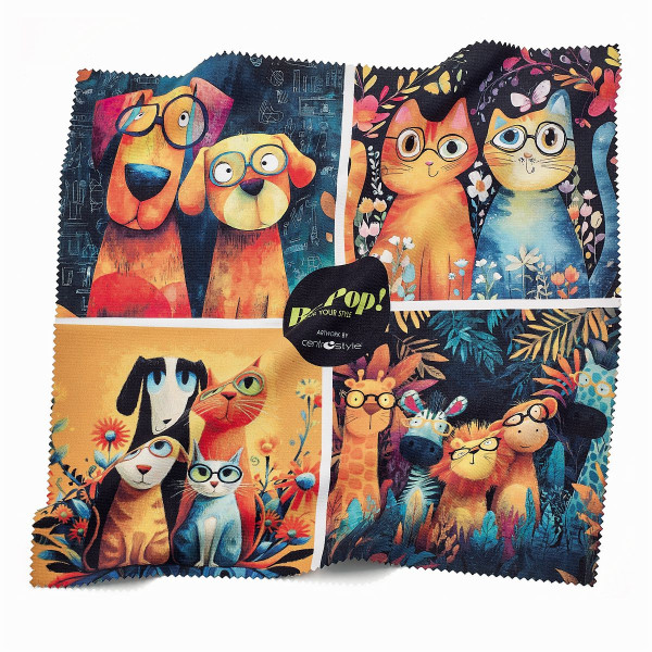 Sada protiskluzových mikrovláken s motivem 30x30cm 30 ks + stojan