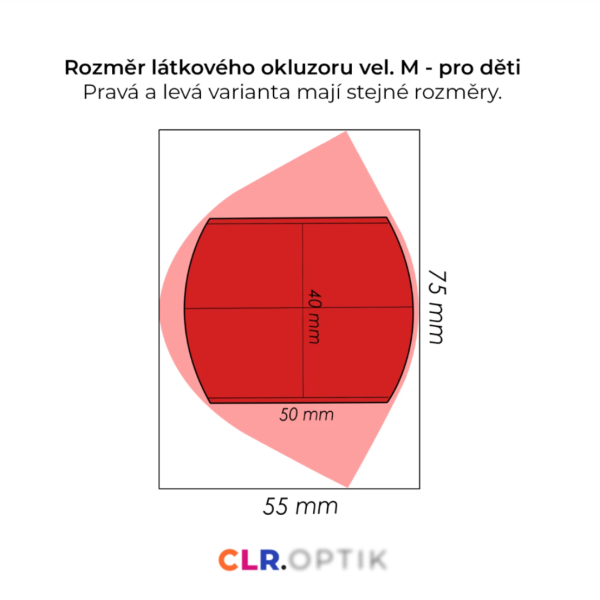 Látkový okluzor s obrázkem univerzální vel. M